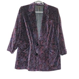 Paisley Velvet Blazer